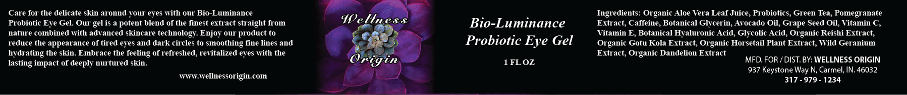 Wellness Origin BioLuminance Probiotic Eye Gel