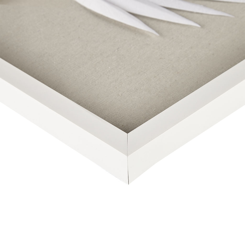 MAYEERTY Framed Rice Paper Palm Leaves 3-Piece Shadowbox Wall Decor Set