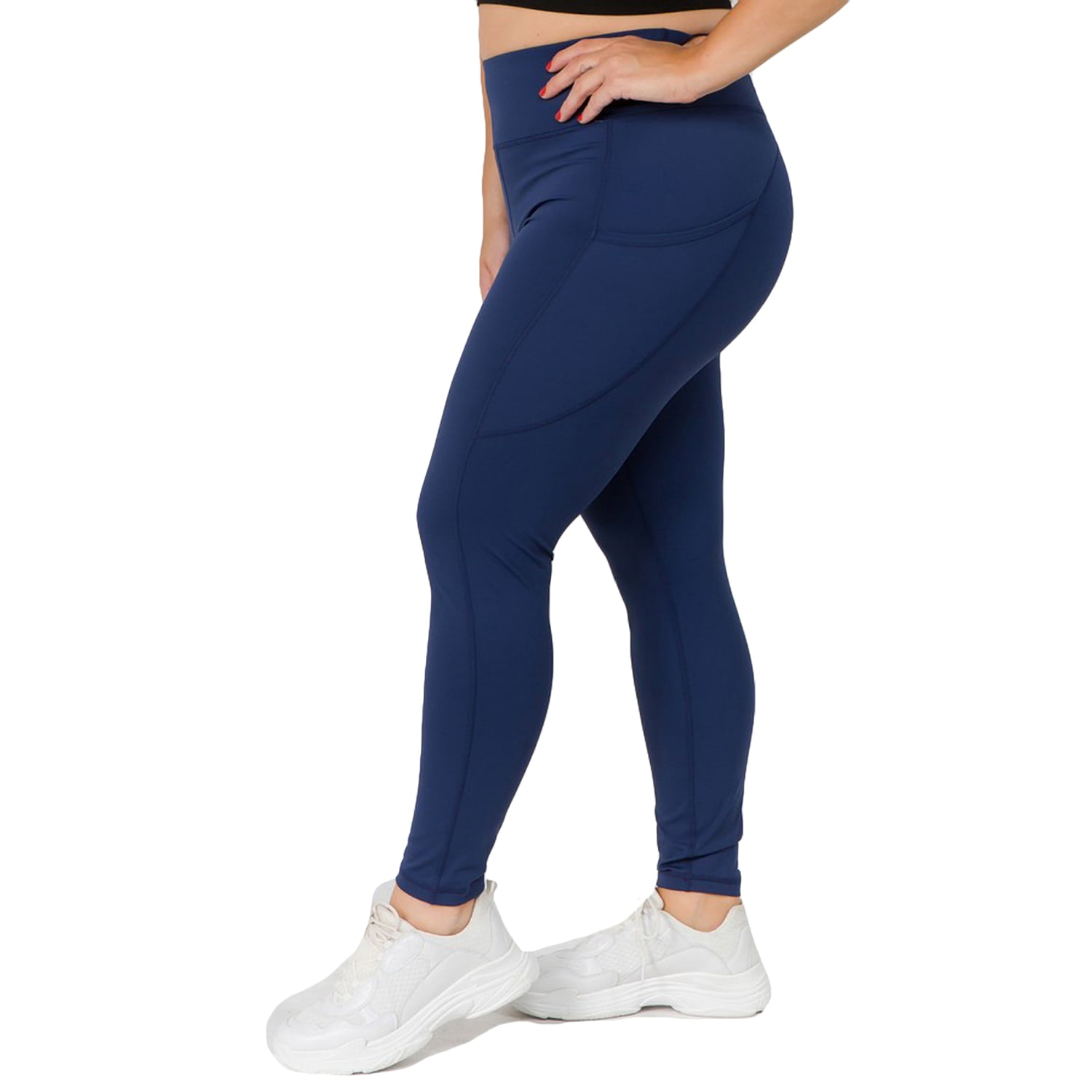 Women's High Waist Tech Pocket Workout Leggings (Plus Size) Walmart