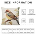 thumbnail image 5 of SHANXI Throw Pillow Covers for Couch Baby Sparrow Bird Bed Or Sofa Pillows Case A Hand Watercolor Painted Cute Brown Baby Sparrow Bird Sit Branch Decorative Square Linen Cushion Covers  22x22in, 5 of 5