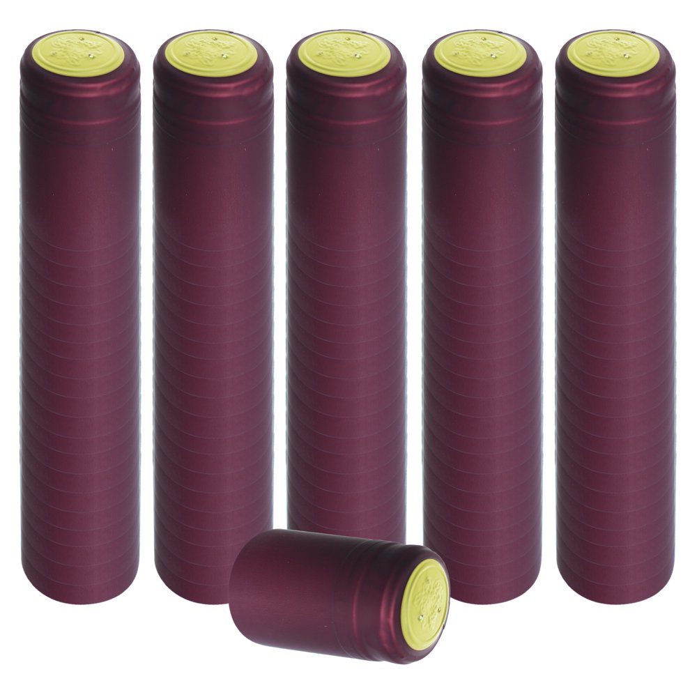 PVC Heat Shrink Capsules For Wine Bottles 100 Count (Burgundy