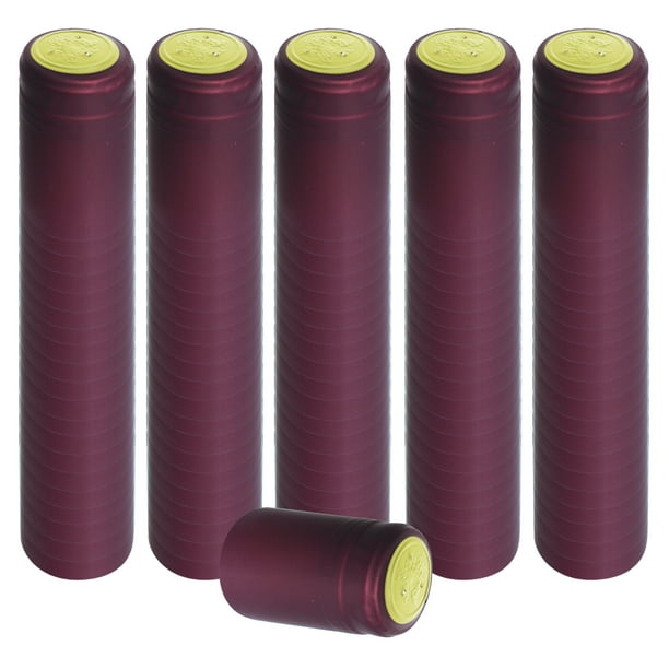 PVC Heat Shrink Capsules For Wine Bottles 100 Count (Burgundy