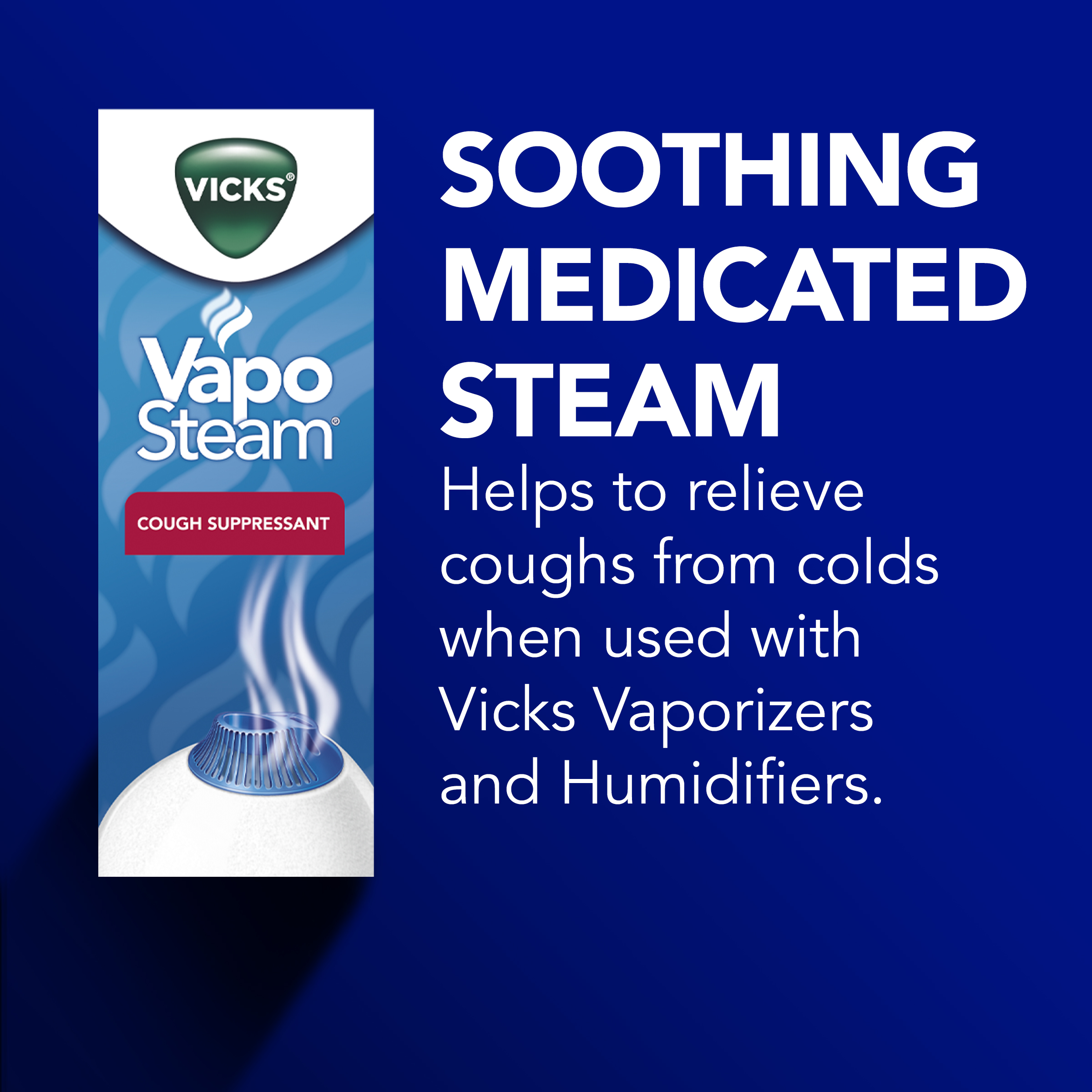 Vicks Warm Steam Vaporizer Humidifier, 600 sq ft, White, V150RYUPC - image 4 of 10