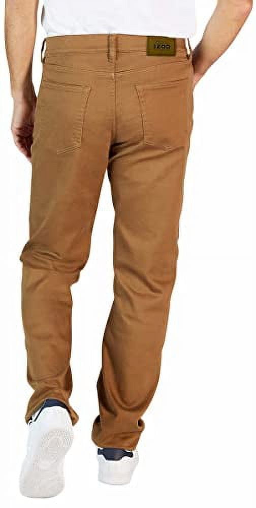 Izod Men's Stretch 5 Pocket Pant. Item 1482703 (38W x30L, Regular Taupe)