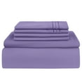 thumbnail image 3 of Lux Decor Collection 6 Piece Deep Pocket Bedroom Bed Sheets Set Queen - Microfiber Queen Sheets, Lavender, 3 of 6