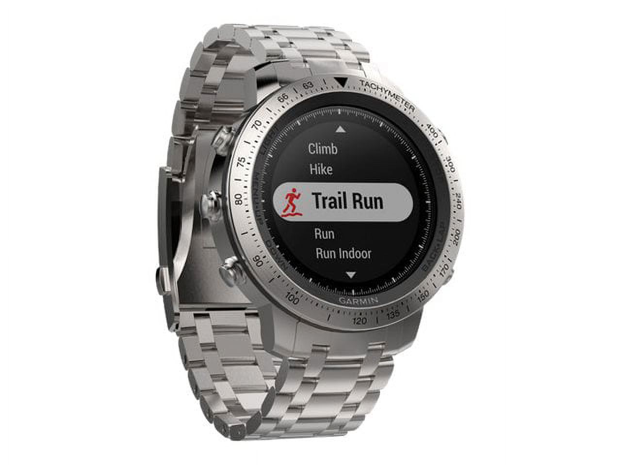 Fenix Chronos GPS Multi Sport Smart Fitness Brushed Stainless Steel Watch - image 2 of 4