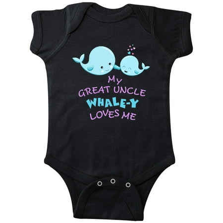 

Inktastic My Great Uncle Whale-y Loves Me Gift Baby Boy or Baby Girl Bodysuit