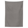 thumbnail image 2 of Lattice Tablecloth, Repeating Modern Geometric Lattice Ornate Graphic Grid Mesh Tiles Mosaic Print, Rectangle Satin Table Cover for Dining Room and Kitchen, 60" X 90", Black and Ivory, by Ambesonne, 2 of 2