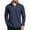 Royal Blue, variant on Men's Waffle Knit Polo Shirts Quarter Zip Up Long Sleeve Pullover Shirt Lightweight Casual Tee Lapel Top