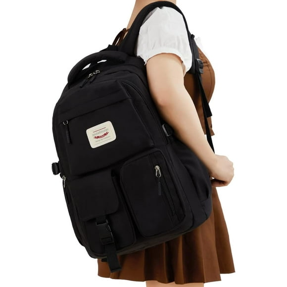 Lightweight School Backpack Womens, Cute School Bag for Girls, Laptop Rucksack Backpack for School Casual Daypacks Travel Backpack.black