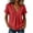 Red, variant on Cilsoka Summer Tops for Women 2026 Casual V Neck Cotton Linen Shirts Short Sleeve Loose Fit Lightweight Blouse Tunics