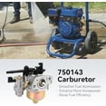 thumbnail image 4 of 750143 Carburetor Carb Kit Compatible with North-ern Tool Powerhorse 212cc 6HP 3100 PSI 2.5 GPM Gas Pressure Washer Parts, 4 of 9
