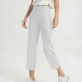 thumbnail image 2 of ZyeKqe Womens Dress Pants Yoga Stretch Business Work Casual Ankle Length Straight Leg Office 7/8 Trousers, 2 of 8