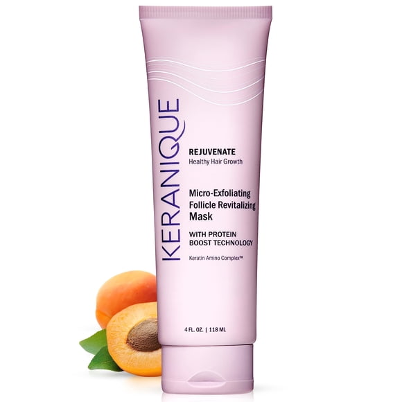 Mascarilla microexfoliante para cuero cabelludo y cabello - Exfoliante clarificante para el cuero cabelludo Keranique para mujeres - Acondicionador desintoxicante del cuero cabelludo limpiador e hidra