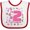 White and Red, variant on Inktastic I'm Two, Let's Party 2nd Birthday Girls Baby Bib