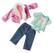 My Life As Mint Outfit with Pink Metallic Jacket for 18” Dolls, 3 Pieces