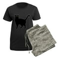 thumbnail image 5 of CafePress - Black Cat Silhouette Women's Dark Pajamas - Women's Short Sleeve Print T-Shirt and Pants Dark Cotton Pajama Set, 5 of 7