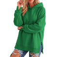 thumbnail image 4 of Trwkzve Long sleeve Hoodie Womens With Hood Sweatshirts Green L, 4 of 7
