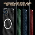 thumbnail image 6 of SaniMore Case for iPhone 14 Pro Max 6.7" 2022, Carbon Fibre Texture Anti-drop Anti-fingerprint Lens All-inclusive Heavy Duty Protective Slim Light Wireless Charging Magnetic Case, Black, 6 of 7