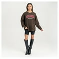 thumbnail image 3 of Women's Gameday Couture Brown Oklahoma Sooners Leopard Oversized Sweatshirt, 3 of 6