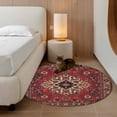 thumbnail image 2 of Round Rug 4Ft Washable Non-Slip, Boho Southwest Circle Area Rugs for Living Room Bedroom, Vintage Farmhouse Ethnic Aztec Tribe Art Indoor Floor Mats Carpet Runner for Home Decor Aesthetic, 2 of 8