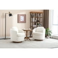 thumbnail image 3 of 29.1"w X 32.7"h Boucle Fabric Chair With Solid Wood Base - Living Room Enhancement Ergonomic Brown Enhance Your Comfort, 3 of 6