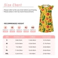 thumbnail image 3 of Balery Colorful Vegetables Camisón de princesa para niñas, pijama de algodón con mangas abullonadas, suave y bonito.-Medium, 3 of 6
