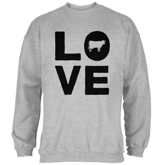 Cow Love Mens Sweatshirt Heather SM