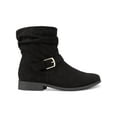 thumbnail image 2 of KAREN SCOTT Womens Black Buckle Accent Comfort Clarett Round Toe Block Heel Zip-Up Slouch Boot 10 M, 2 of 4