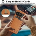 thumbnail image 5 of 2 In 1 Functuon Case for Google Pixel 10 /10 Pro, PU Leather Detachable Magnetic Card Bag, Support Wireless Charging, Shockproof Protective Lightweight Cover for Google Pixel 10 /10 Pro, Brown, 5 of 8