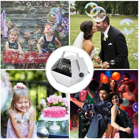 Zimtown 30W Silver Bubble Machine Automatic Maker for DJ DISCO Party Stage Wedding
