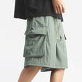 thumbnail image 5 of Up to 65% off Xunlbb Men's Big & Tall Cargo Shorts Men's Summer Casual Solid Color Portable Fashion Pockets Drawstring Elastic Waist And Comfortable Shorts Cargo Pant Gift for Him, M-5XL, 5 of 6