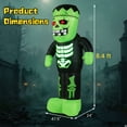 thumbnail image 3 of Costway 8.4 Ft Tall Halloween Inflatable Decoration LED-lit Inflatable Green Zombie, 3 of 9