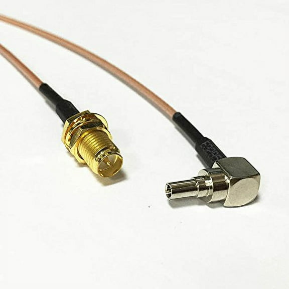 RP SMA female bulkhead to CRC9 male RA angle connector cable RG178 15cm 6" NEW Good Quality Fast USA Shipping