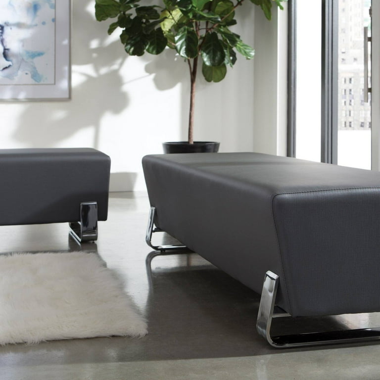 OFM 4003C-MDN Axis Series Triple Bench With Chrome Frame,