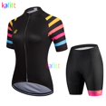 thumbnail image 2 of Kafitt-maillot de Ciclismo profesional para mujer, Conjunto femenino de manga corta, pantalones cortos con almohadilla de Gel 20D para verano, 2023 qiuyongming unisex, 2 of 2