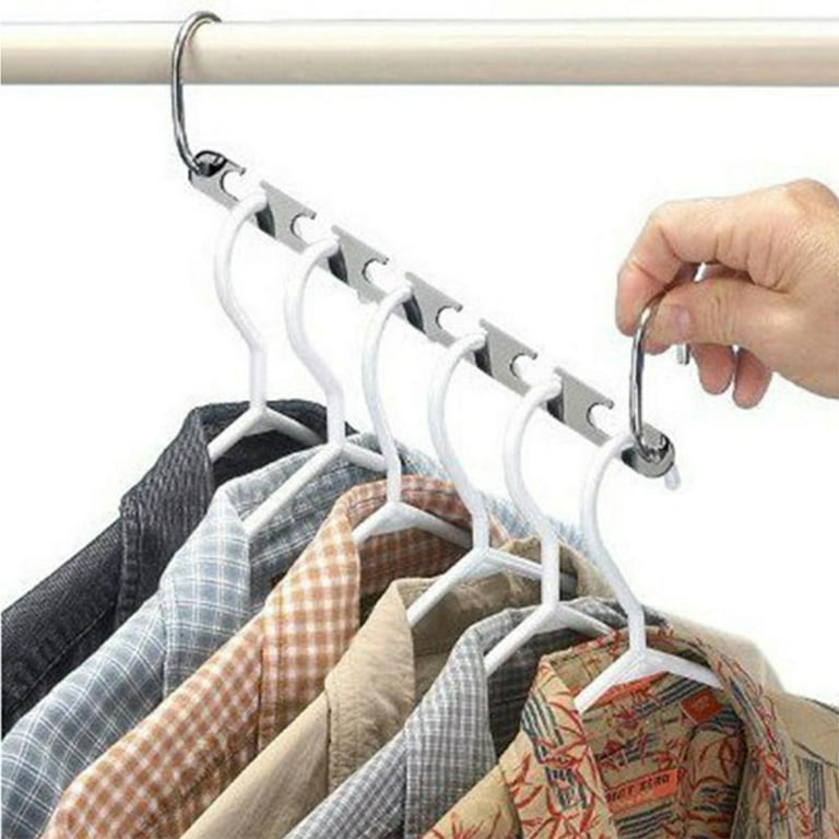 ZEDODIER 4 Pack Space Saving Hangers, Metal Magic Hangers Hooks for Closet,  Multiple Hangers in One, Space Saver Closet Organizers and Storage