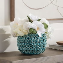 Dahlia Studios Bloomer 7 1/2" Wide Blue Floral Decorative Vase