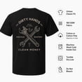 thumbnail image 5 of Dirty Hands Clean Money Wrench Back Graphic T-Shirt, Unisex Classic Fit Tee, 5 of 9