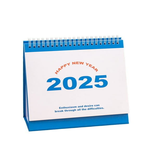 Fiudx Calendario de Escritorio 2025, Diseño Abatible Vertical, Encuadernación Resistente, Miniplanificador Portátil, Accesorio de Escritorio, Organización Mensual, Papel Duradero, Tamaño 7.4 X 6.2 Pu