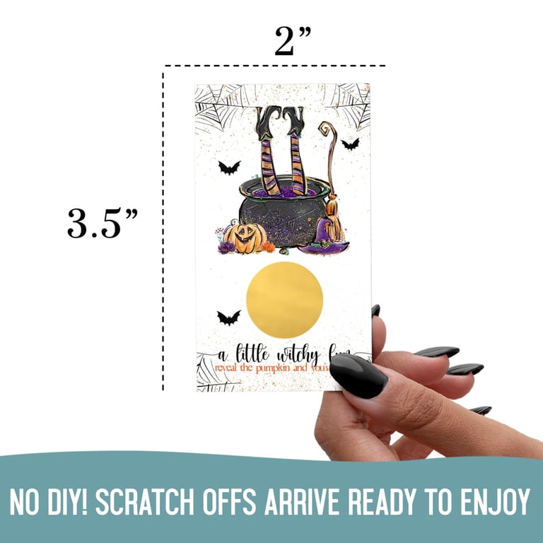 Halloween Scratch Off Cards - 50 Pack Party Game With Prizes, Spooky Tickets For Kids & Adults
