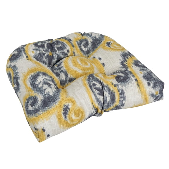 Blazing Needles 93184-4CH-OD-188 19 in. U-Shaped Dining Chair Cushions, Sorista Grey - Set of 4