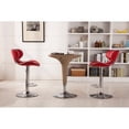 thumbnail image 2 of Roundhill Furniture Masaccio Tabouret de Bar Pivotant Réglable en Similicuir Rembourré avec Base en Chrome, Ensemble de 2, Rouge, 2 of 5