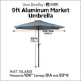 thumbnail image 3 of Classic Accessories Vera Bradley by  Water-Resistant Market Umbrella, 9 Foot Rain Forest Toile Gold, 3 of 5