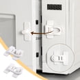 thumbnail image 1 of Xihbxyly Cerradura de Seguridad para Bebés, Cerradura Protectora para Cajones, Diseño Antipinzamiento, Cierre Fácil con Un Solo Clic, Longitud Ajustable, Universal para Armarios, Refrigeradores y Uso, 1 of 6