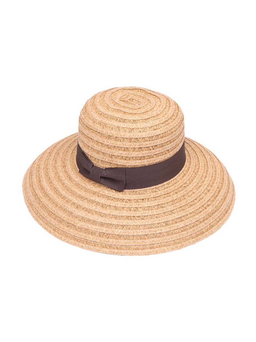 Womens Striped Straw Wide Brim Bucket Hat Light Natural Walmart Canada