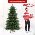 thumbnail image 3 of Gymax 7 FT Artificial Christmas Tree w/ 3156 Lush PVC & PE Tips 400 LED Lights, 3 of 10