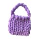 thumbnail image 3 of Bolso de crochet para mujer, bolso de mano informal, ligero, para compras, cartera de mano, hecho a mano púrpura, 3 of 9