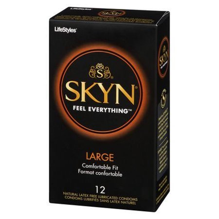 Lifestyles SKYN Large + Silver Lunamax Pocket Case, NON-LATEX Lubricated Polyisoprene Condoms -12