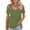 Army Green, variant on ALLLIST Tops for Women Short Sleeve V-Neck Cold Shoulder Blouses Red Fashion Plain Shirts Ladies Tops